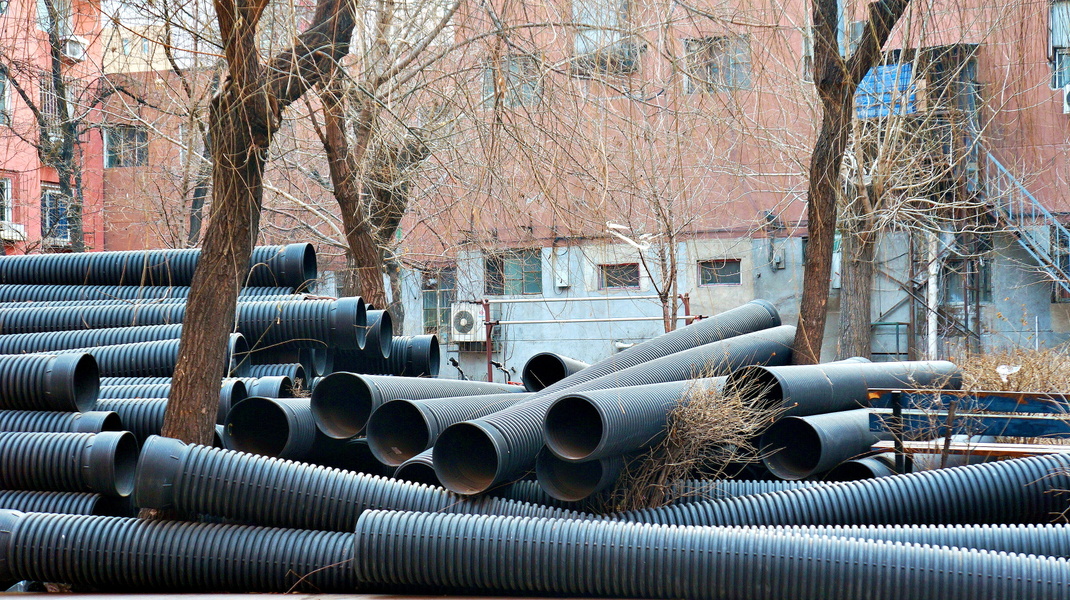 Industrial Pipeyard in an Urban Environment