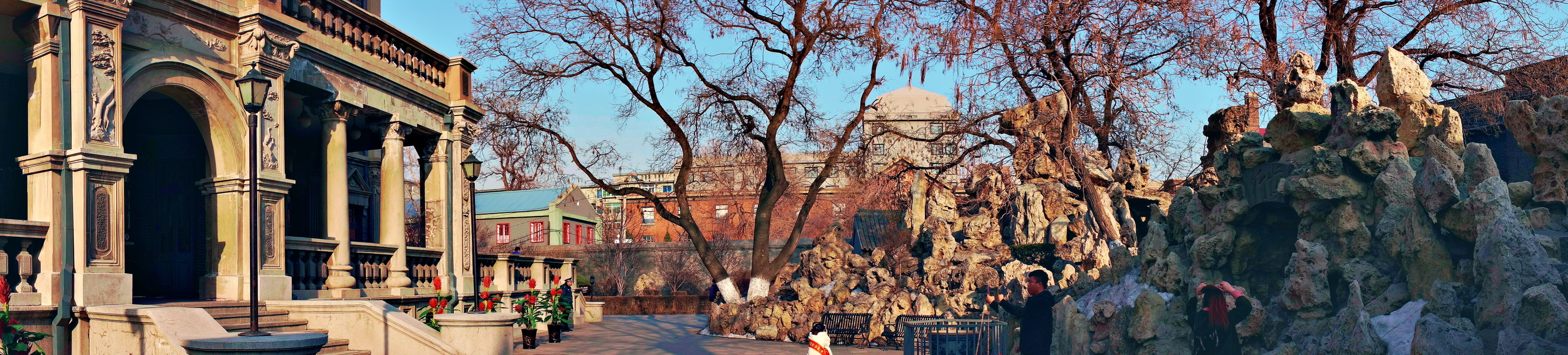Vintage-Looking Town Square in Shenyang, China