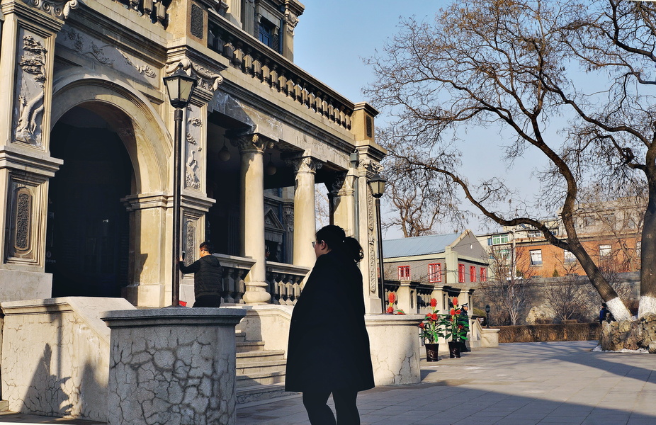 Serene Scene at the Old Town Hall