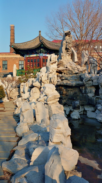 Chinese Architectural Landmark with Traditional Design