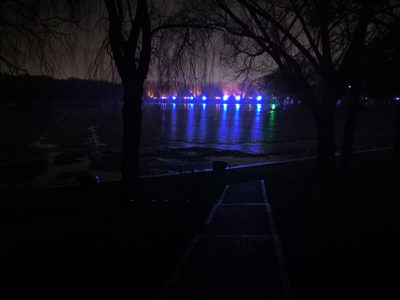 Mystical Night Scene on a Riverbank