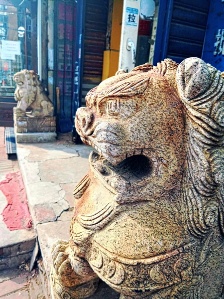 Ancient Lion Statue in Shenyang, China