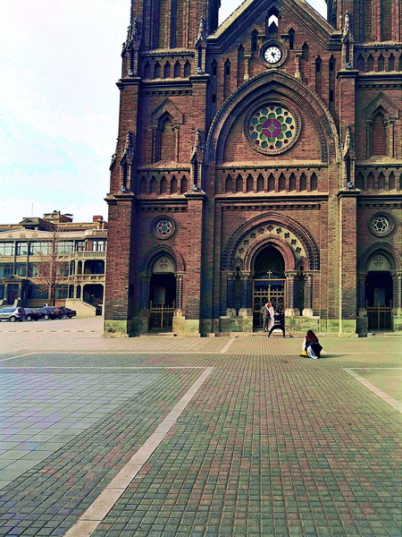 Historic Gothic Church with a Modern Surrounding