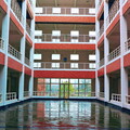 Aerial View of a Flooded Atrium