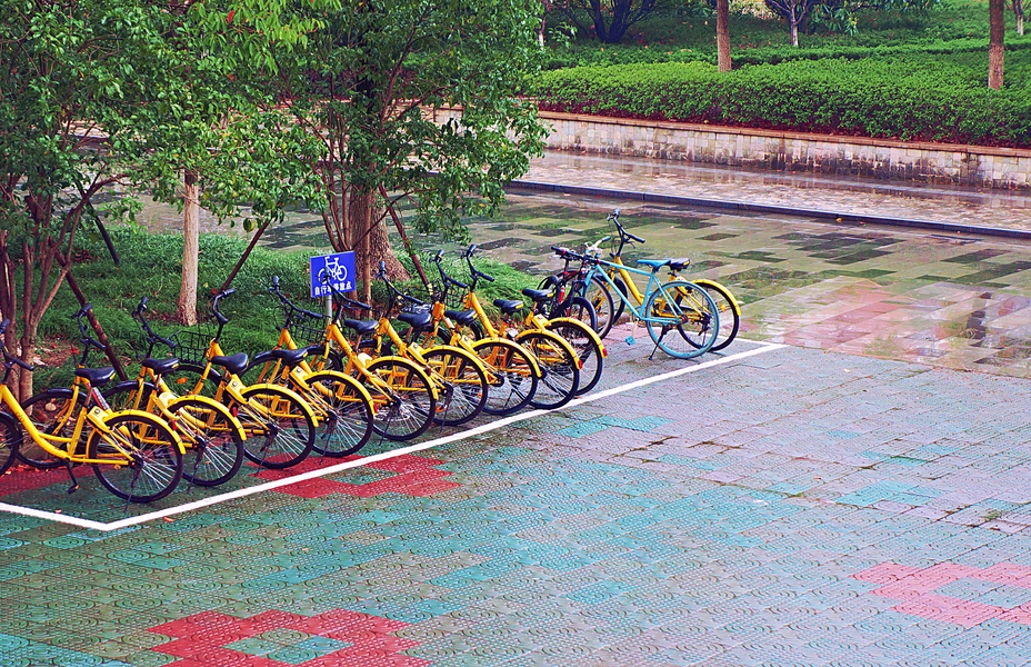 A Rainy Day in a Chinese City
