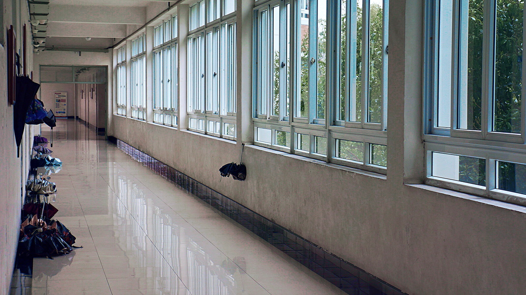 A Serene and Empty Classroom in Hangzhou, China