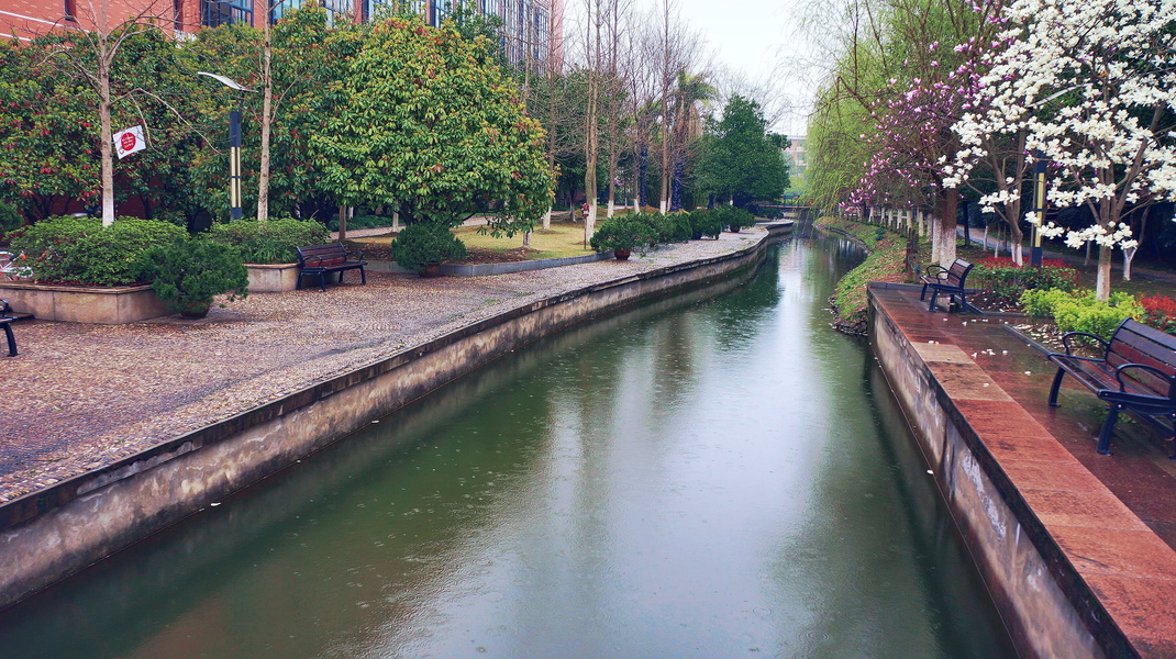 Serene Canal in Hangzhou, China