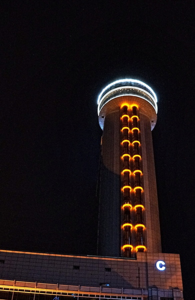 A Night Illuminated by a Towering Light