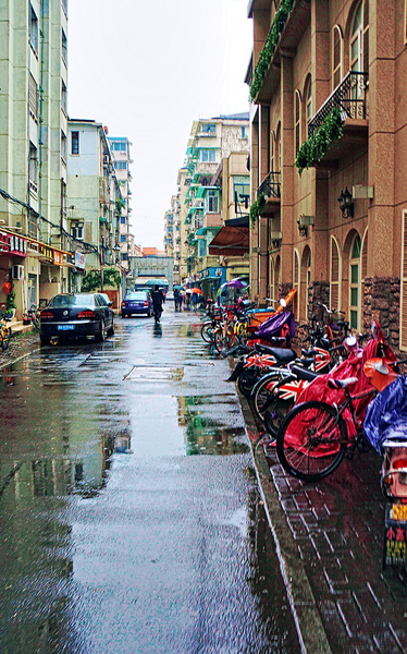 Rainy City Street