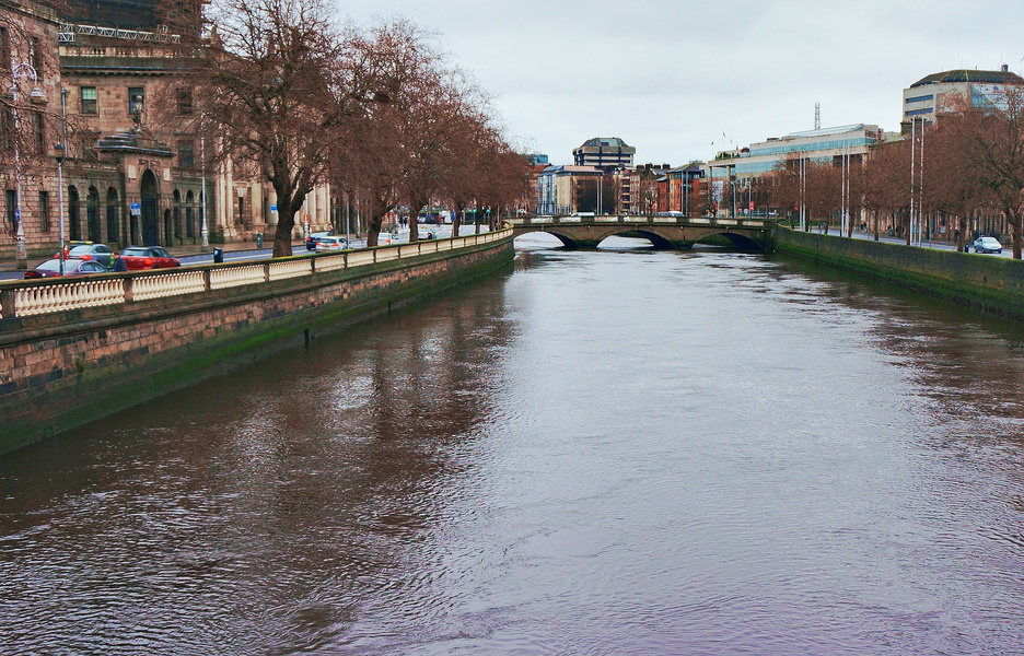 The River Liffey in Dublin, Ireland