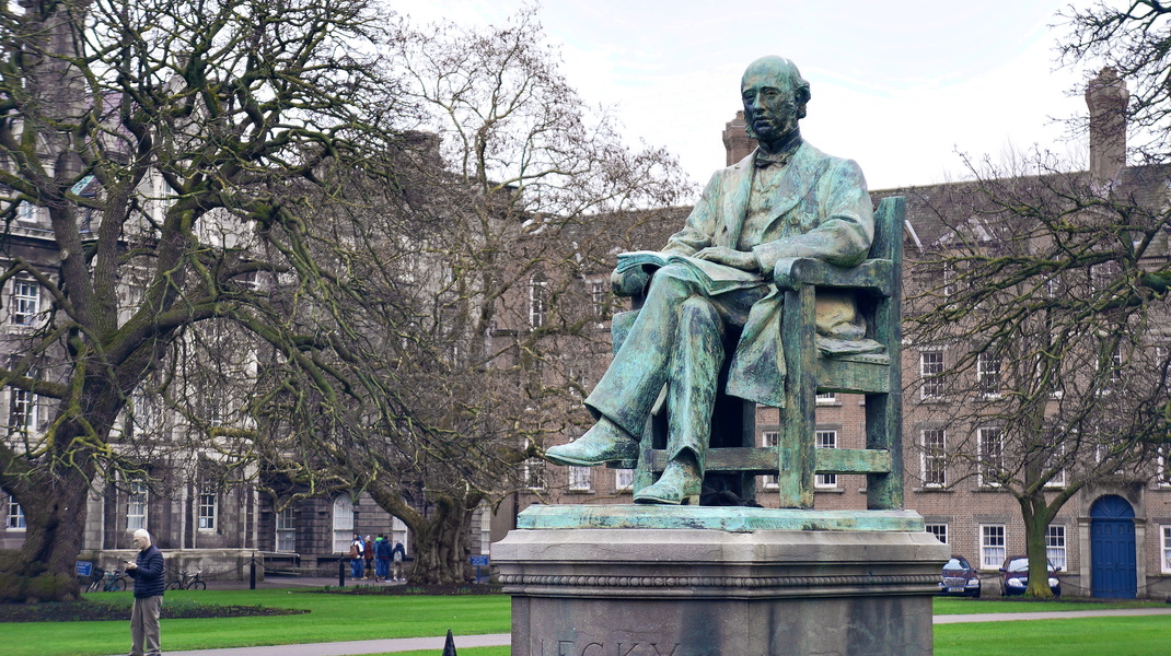 A Statue of a Man in Dublin, Ireland