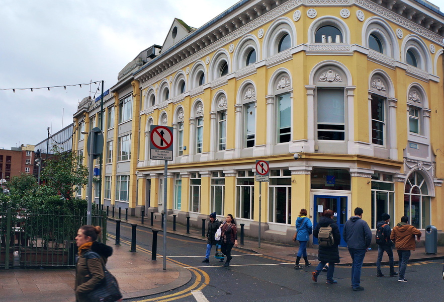A Bustling City Street in Dublin, Ireland