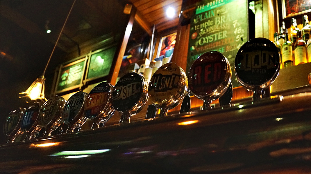 A Selection of Beers at an Irish Pub