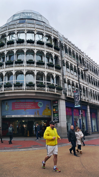 A Dublin Street Scene with a Historical Building