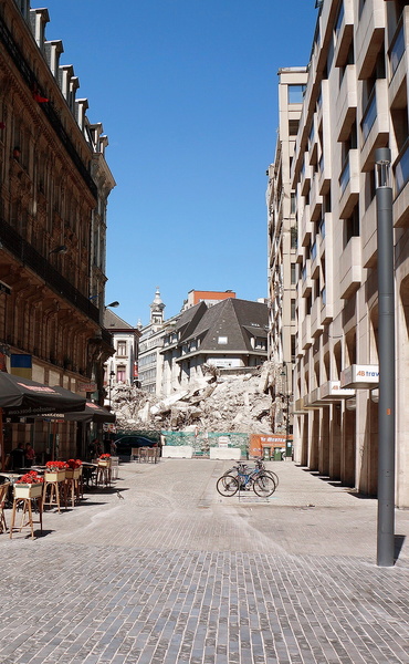 Rebuilding in Progress: A European City Street