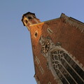 An Evening View of a Brussels Church Tower
