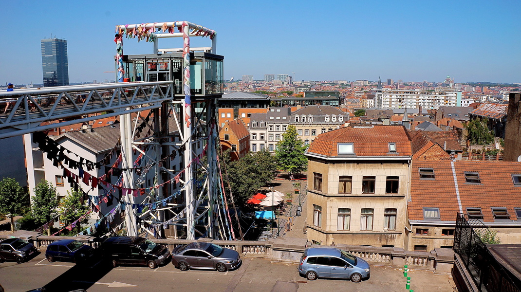 Elevated Tram in Brussels, Belgium