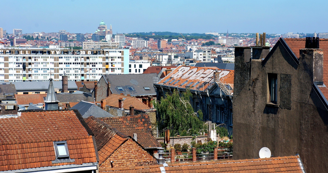 Aerial View of a Brussels Neighborhood with Hidden Architectural Gems