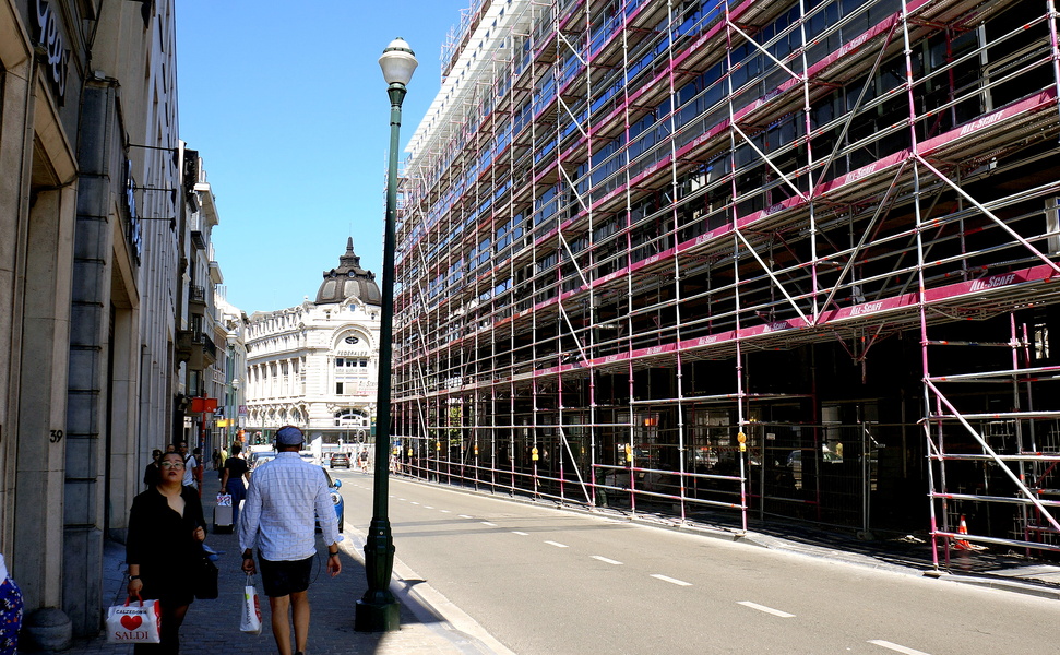 Construction Work in Progress in Brussels, Belgium