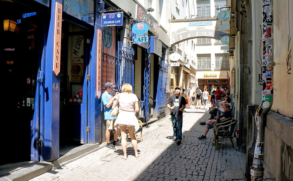 Vibrant Urban Scene on a Street in Brussels, Belgium