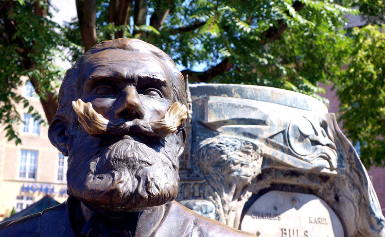 Portrait of a Historical Figure in Brussels, Belgium