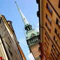 Vivid Street Scene in Stockholm