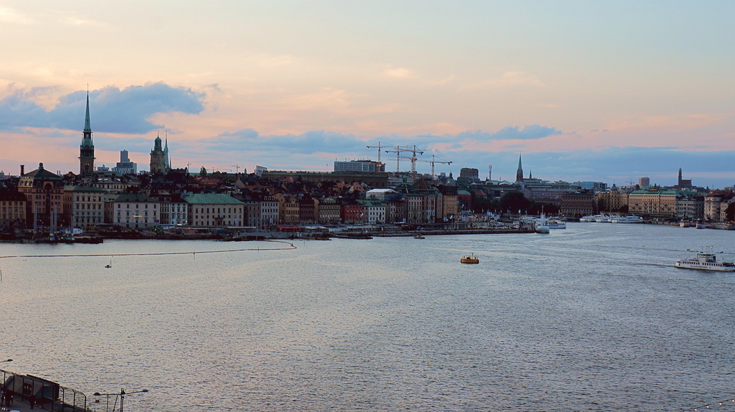 Stockholm's Vibrant Waterfront at Dusk