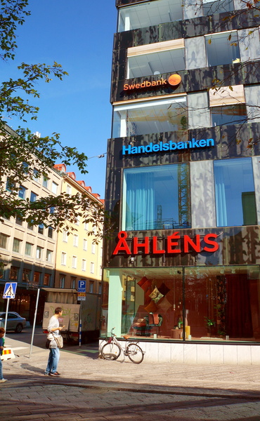 A Scandinavian City Street: A Day in the Life of a Modern Shopping Area