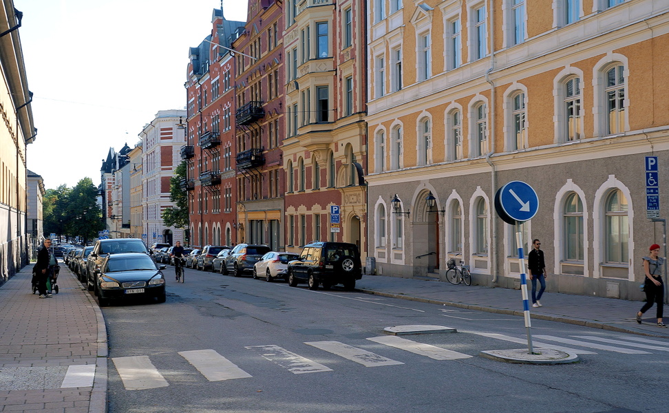 Tranquil Street in Stockholm, Sweden