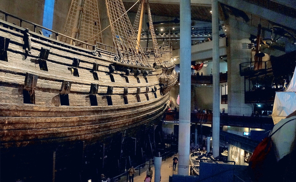 Historic Ship Display in a Museum, Stockholm
