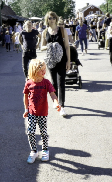 Vibrant Street Life: A Moment of Joy in Stockholm