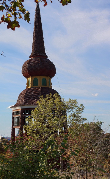 Church with Spire in Stockholm, Sweden