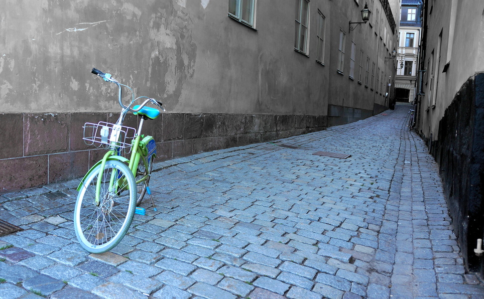 A Bike in an Urban European Alleyway