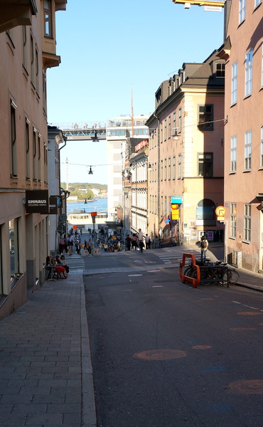 A quiet street in a European city, Stockholm