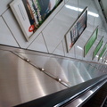 A Modern Subway Escalator in Stockholm, Sweden