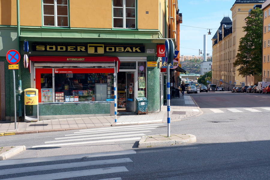 A Vibrant Street Scene in Stockholm