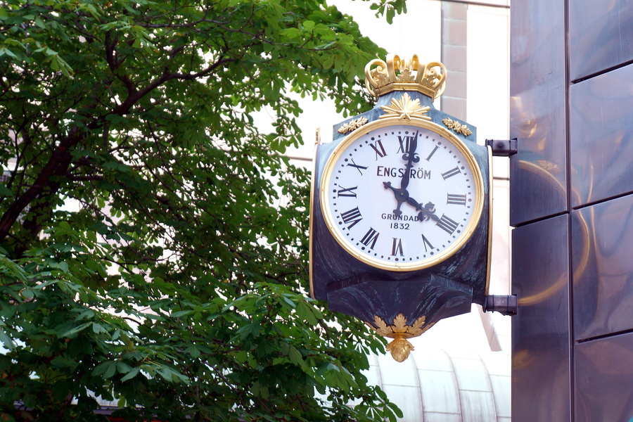 Vintage Clock in a European City