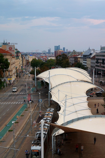 Vienna Cityscape with Modern Bus Stops