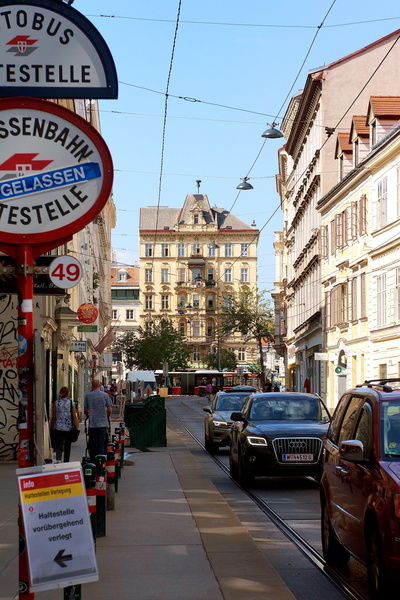 Cobblestone Street in Vienna, Austria