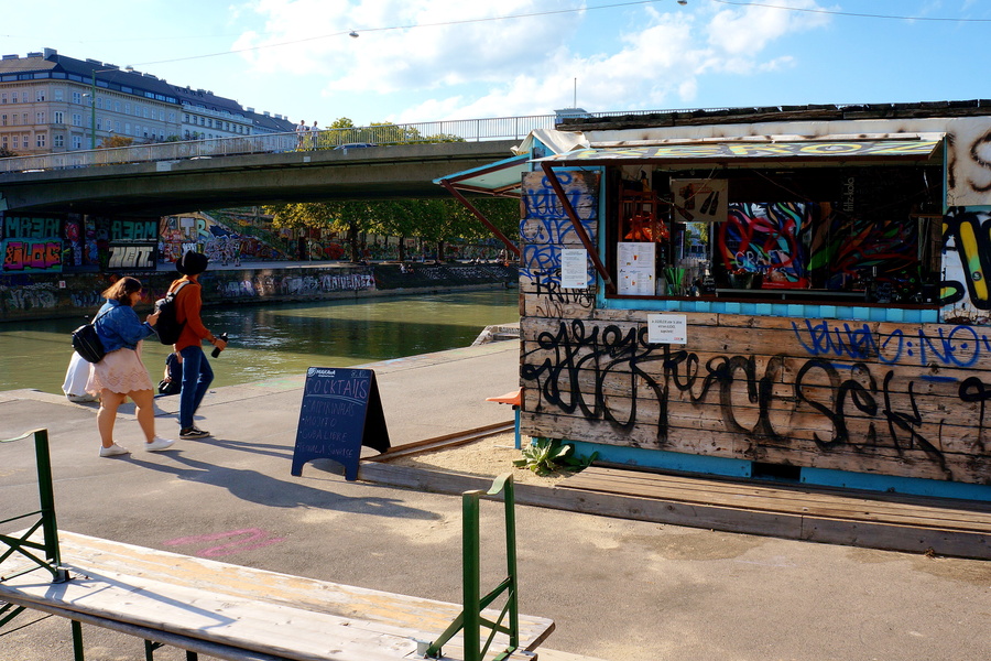Vibrant Riverfront Market