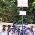 Bike Parked at a Vienna B&B Sign