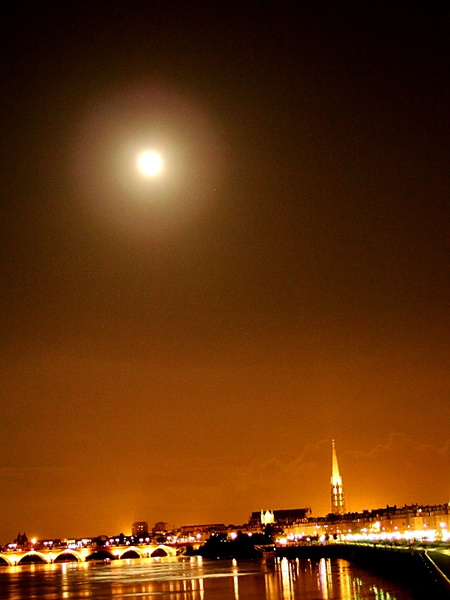 Moonlit Bordeaux Skyline