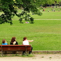 A Relaxing Moment in a Park