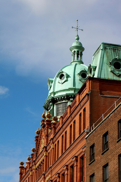 Historic Dublin Building with Domed Roof and Steeple