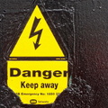 Warning Sign with Danger Keep Away Message