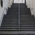 Elevated Staircase with Handrails in an Urban Environment