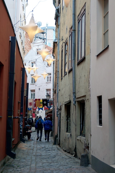 Narrow Cobblestone Alleyway in an Old Town