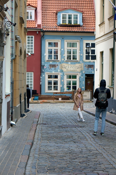 Historic Street in Riga, Latvia