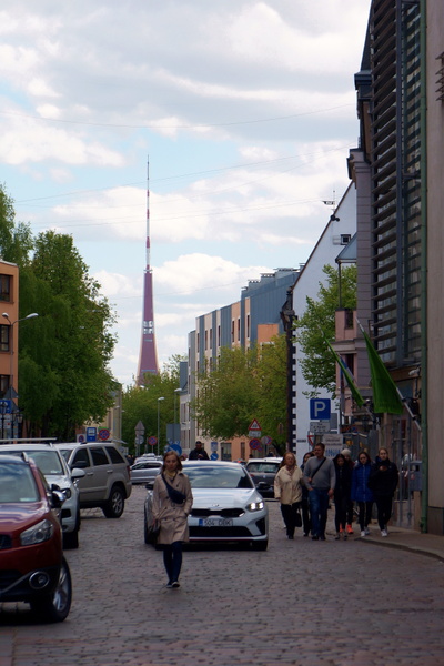A Scenic Street in Riga, Latvia