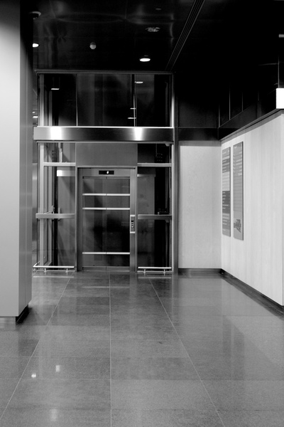 Contemporary Elevator Hallway in a European Building